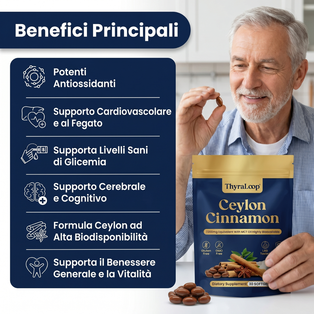 Cannella di Ceylon 7200 mg equivalente ad olio MCT