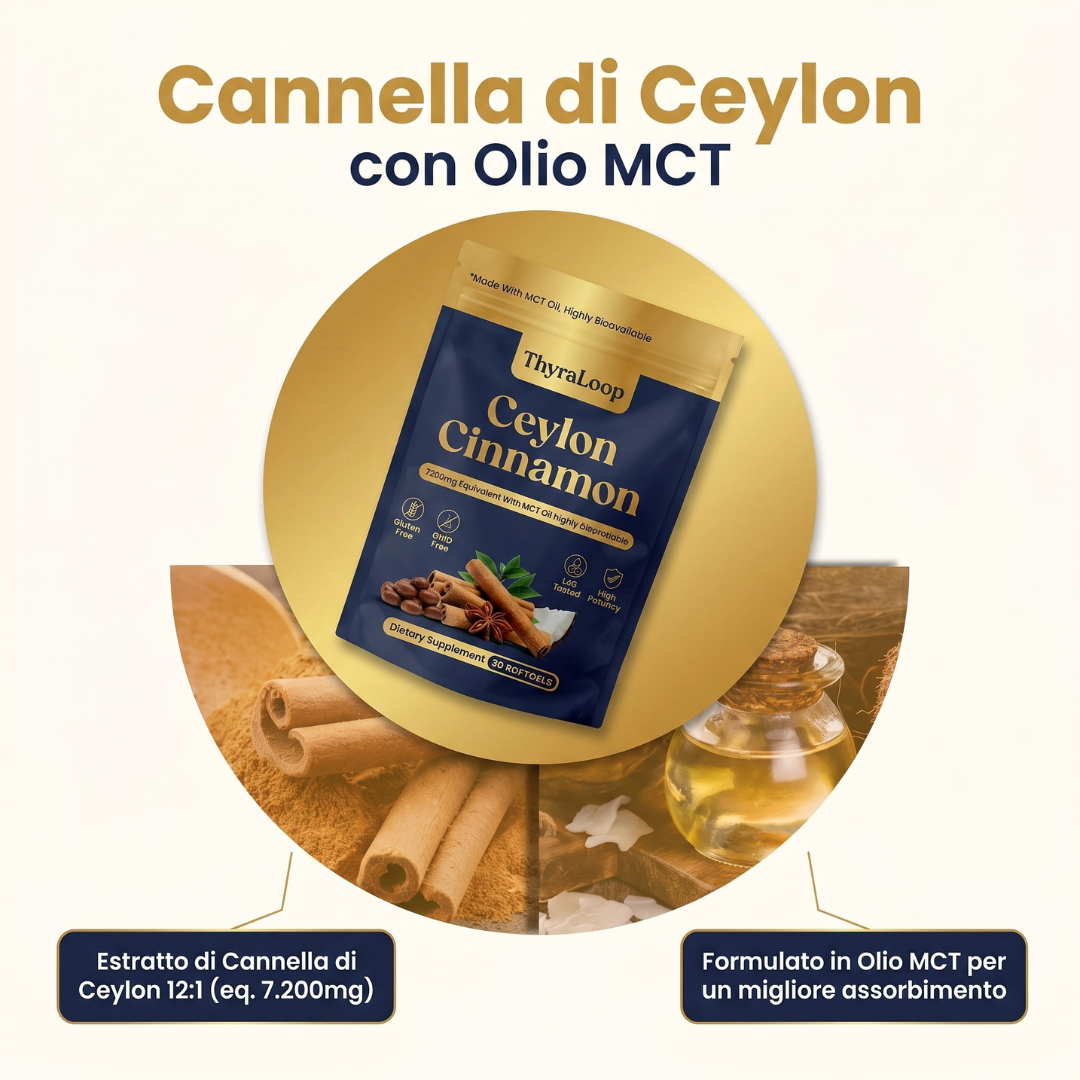 Cannella di Ceylon 7200 mg equivalente ad olio MCT